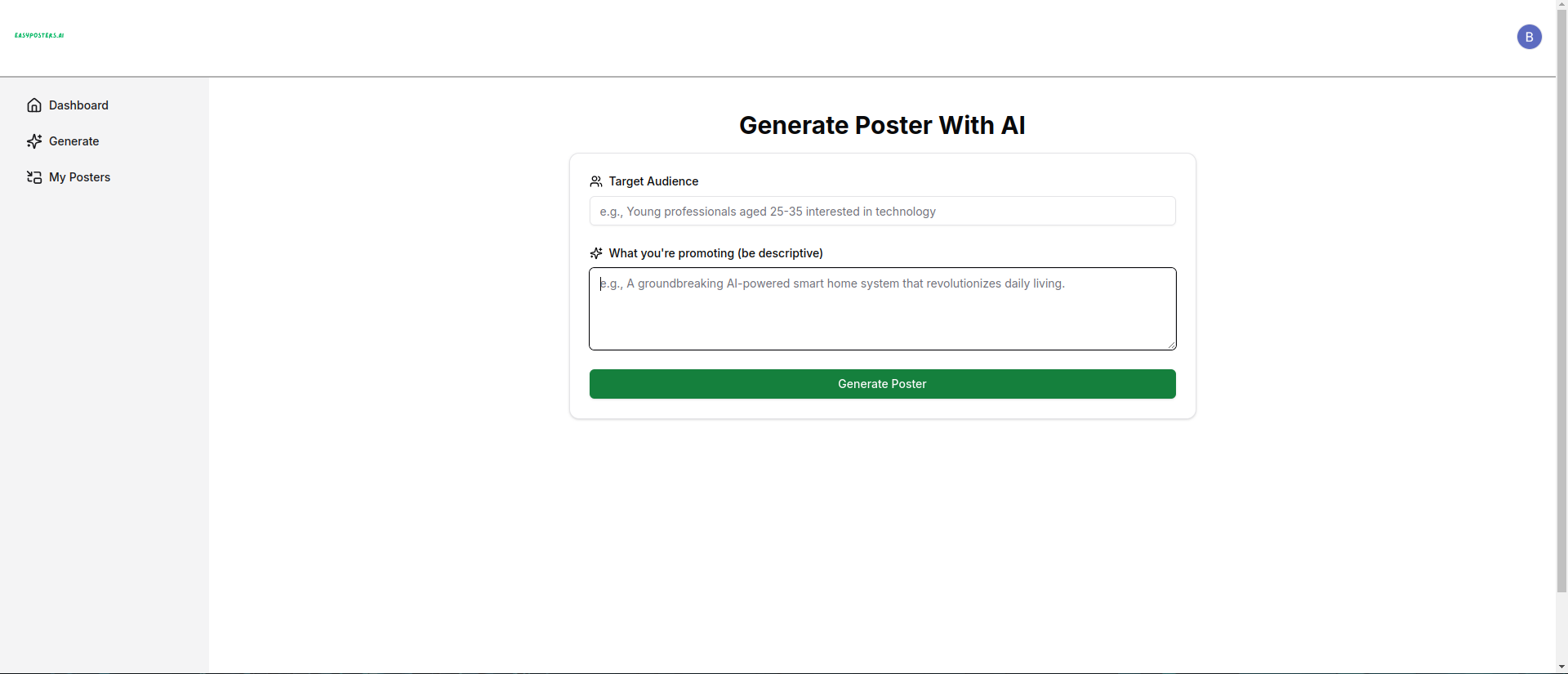 Screenshot: AI document processing SaaS interface